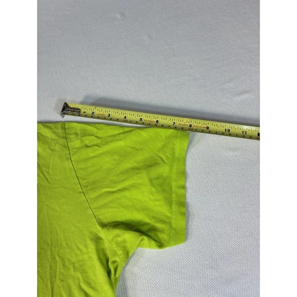 The North Face Men's Large Lime Green Box Logo‎ T-Shirt Never Stop Exploring